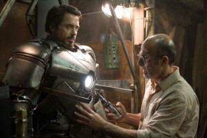 Tony Stark gets his first Iron Man suit.