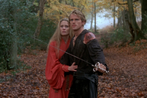 Westley and Buttercup in the Fire Swamp