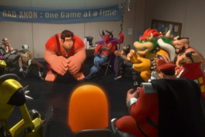 Wreck-It Ralph attends a self-help group