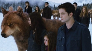 Edward, Bella and Jacob prepare to fight the Volturi. The Twilight Saga: Breaking Dawn - Part 2.