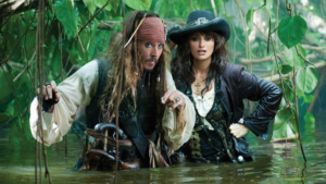Jack Sparrow and Angelica hunt for the Fountain of Youth. Pirates of the Caribbean: On Stranger Tides