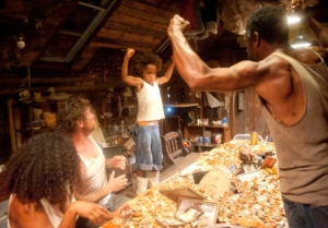 Hushpuppy and family. Beasts of the Southern Wild