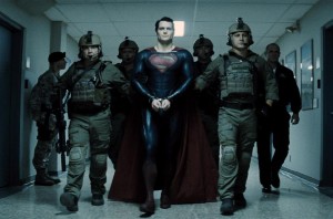 Kal-El aka Clark Kent in handcuffs