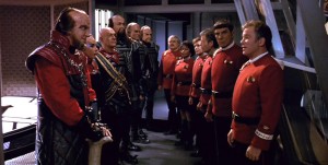 The crew of the Enterprise meet the Klingons