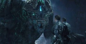 Two pilots face a Kaiju without their Jaeger machine. Pacific Rim