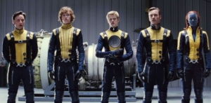 The X-Men in their new suits. X-Men: First Class.