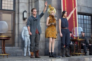 katniss everdeen and peeta mellark at the reaping. The hunger games: catching fire.