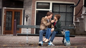 Hazel and Gus share an intimate moment in Amsterdam. the fault in our stars