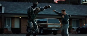Charlie Kenton teaches Atom to fight