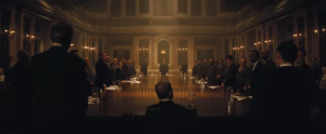 The sinister organisation Spectre hold a meeting