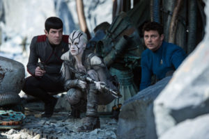 Spock, Jayah and Bones get ready to fight Krall