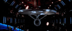 The Enterprise waits to be sent on its next mission to V'Ger. Star TreK: The Motion Picture.