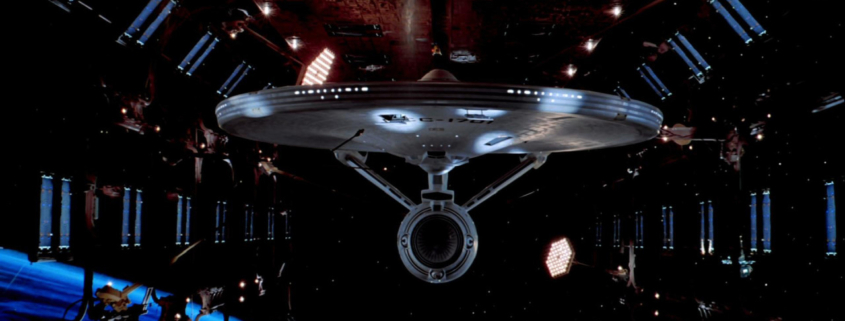 The Enterprise waits to be sent on its next mission to V'Ger. Star TreK: The Motion Picture.