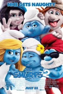 the smurfs 2 movie poster suitable for children