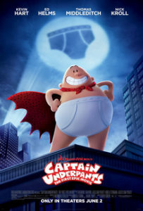 captain underpants first epic movie poster suitable for children