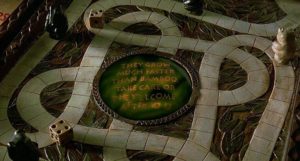 A cryptic message in a crystal ball. Jumanji.