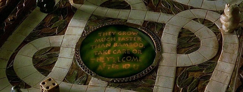 A cryptic message in a crystal ball. Jumanji.