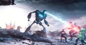 The Iron Giant goes into battle. Ready Player One.