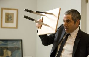 Rowan atkinson johnny english knives