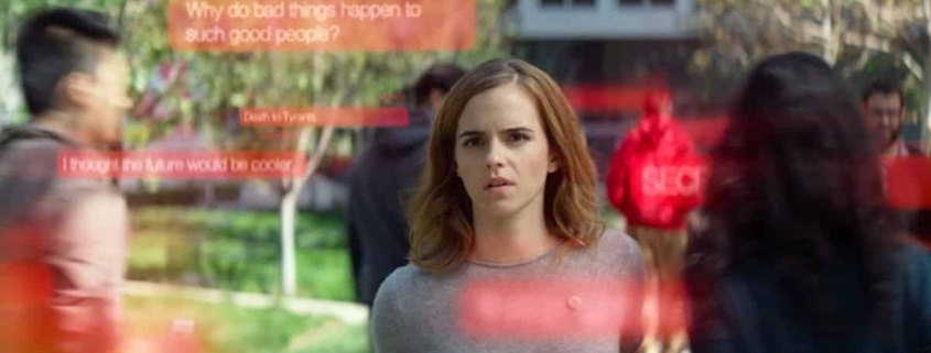 Mae Holland is bombarded with messages. The Circle.