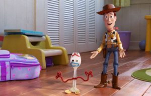 Woody introduces Forky to the rest of the toys. Toy Story 4