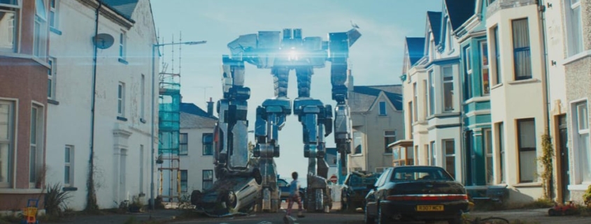 A robot sentry patrols the streets