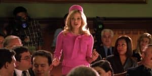 Elle stands up in court in Washington to introduce Bruisers Bill. Legally Blonde 2