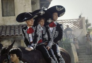 Lucky Day, Ned Nederlander and Dusty Bottoms ride into Santo Poco. Three Amigos!