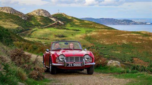 Maddie and James drive through the Irish countryside. Irish Wish.