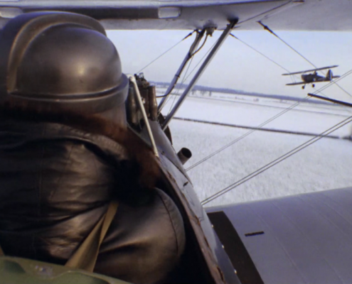 A dogfight between Biggles and Von Stahlhein. Biggles