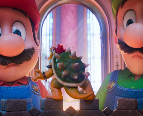Mario and Luigi are surprised by miniature Bowser. Is This Movie Suitable.
